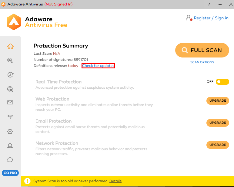 example screenshot