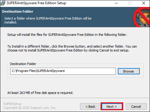 example screenshot
