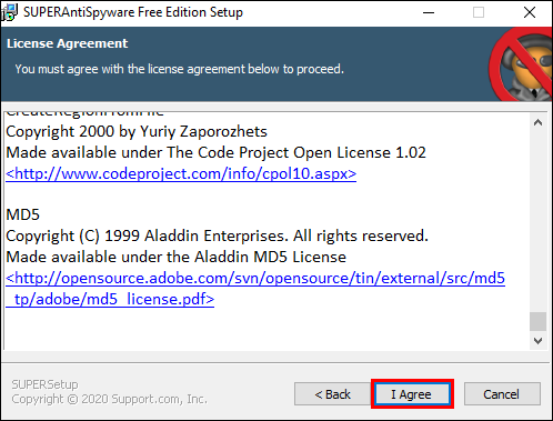 example screenshot