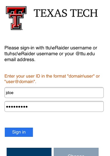 example screenshot