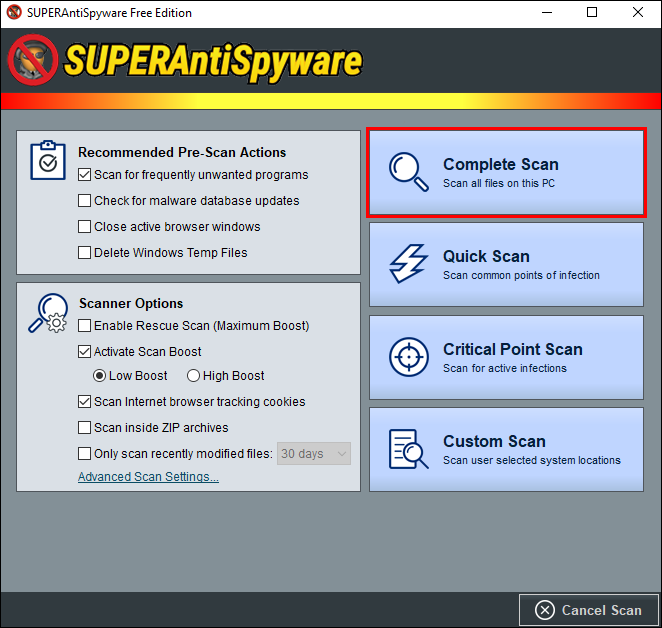 example screenshot