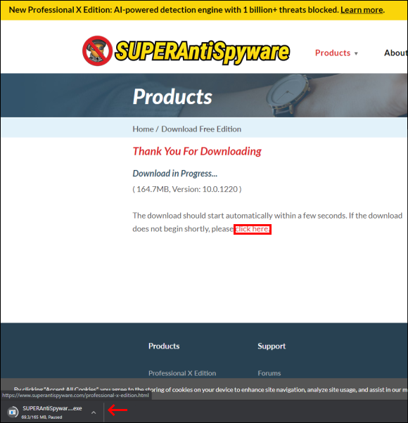 example screenshot
